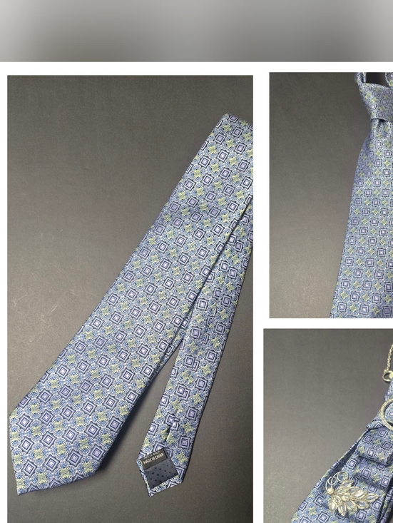 Cape Cod Neckwear Other - Cape Cod Neckwear Blue Silk Tie with Textured Pattern (Jewelry Is Not Included)